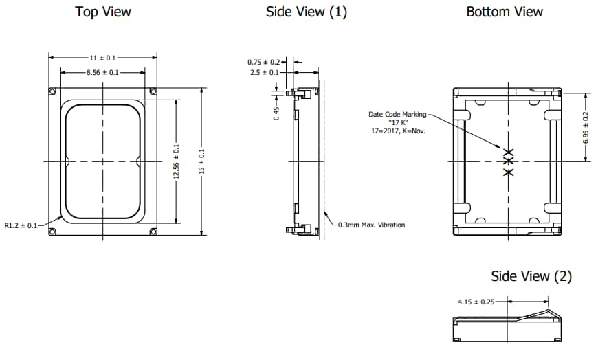Mechanical Drawing - DB Unlimited Dynamic Micro Speaker